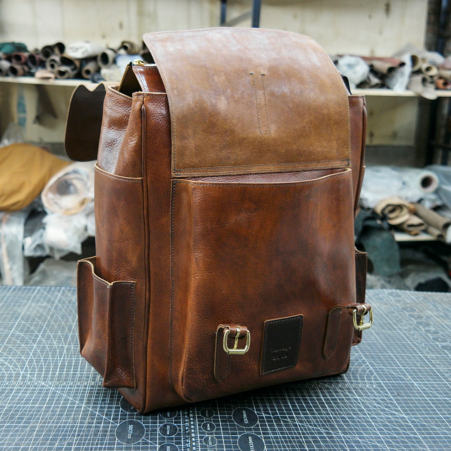 【 Backpack Pattern】 Vintage cowhide handmade backpack pattern/knapsack pattern SG-141#