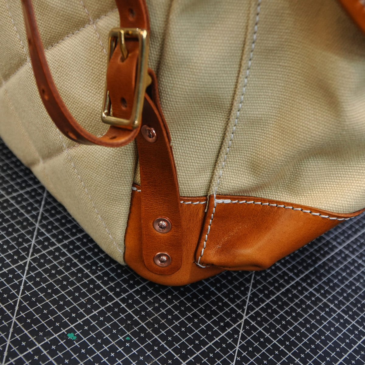 Leather Canvas Commuter Backpack - SG-157#