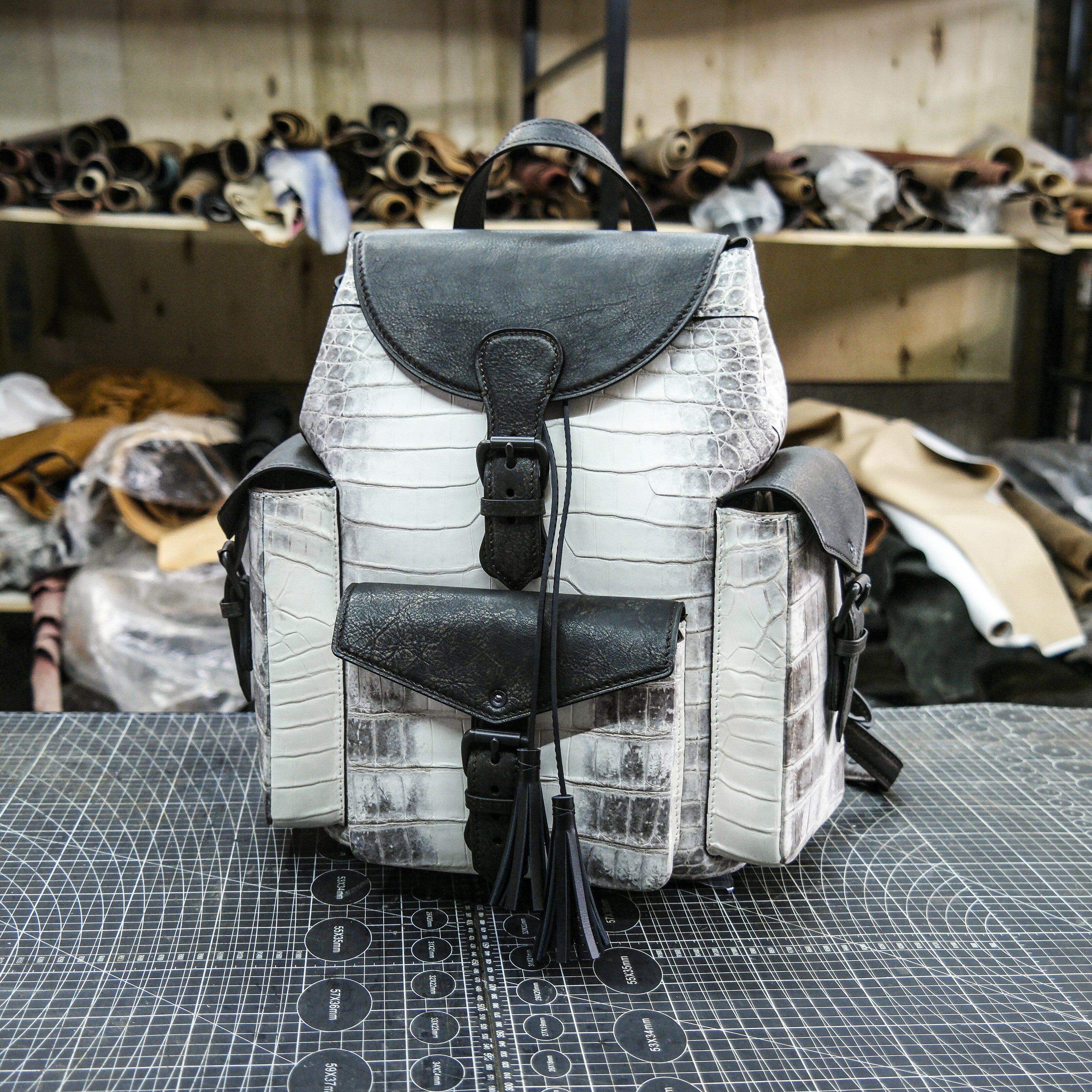 crocodile leather backpack Vintage Large Its high Himalayan Crocodile Leather Backpack Pattern