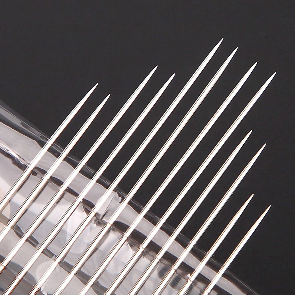 Blind Sewing Needles Easy Self Threading Side-Hole Needlework Tools With Portable Box Holder Elder Children Handmade Embroidery