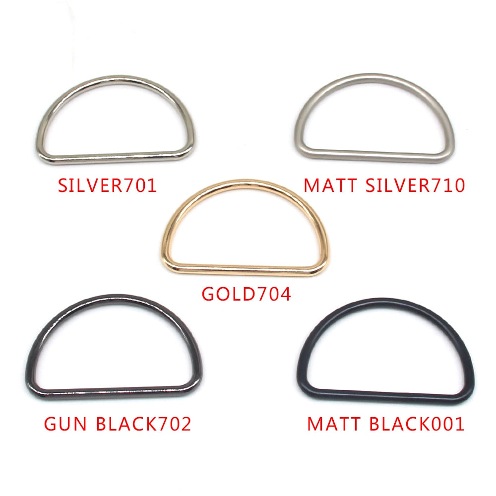 10pcs/lot half-rings Multi-Purpose Alloy Round D ring Handmade DIY Accessories for Luggage Belt Dog Leashes Handbag Shoes