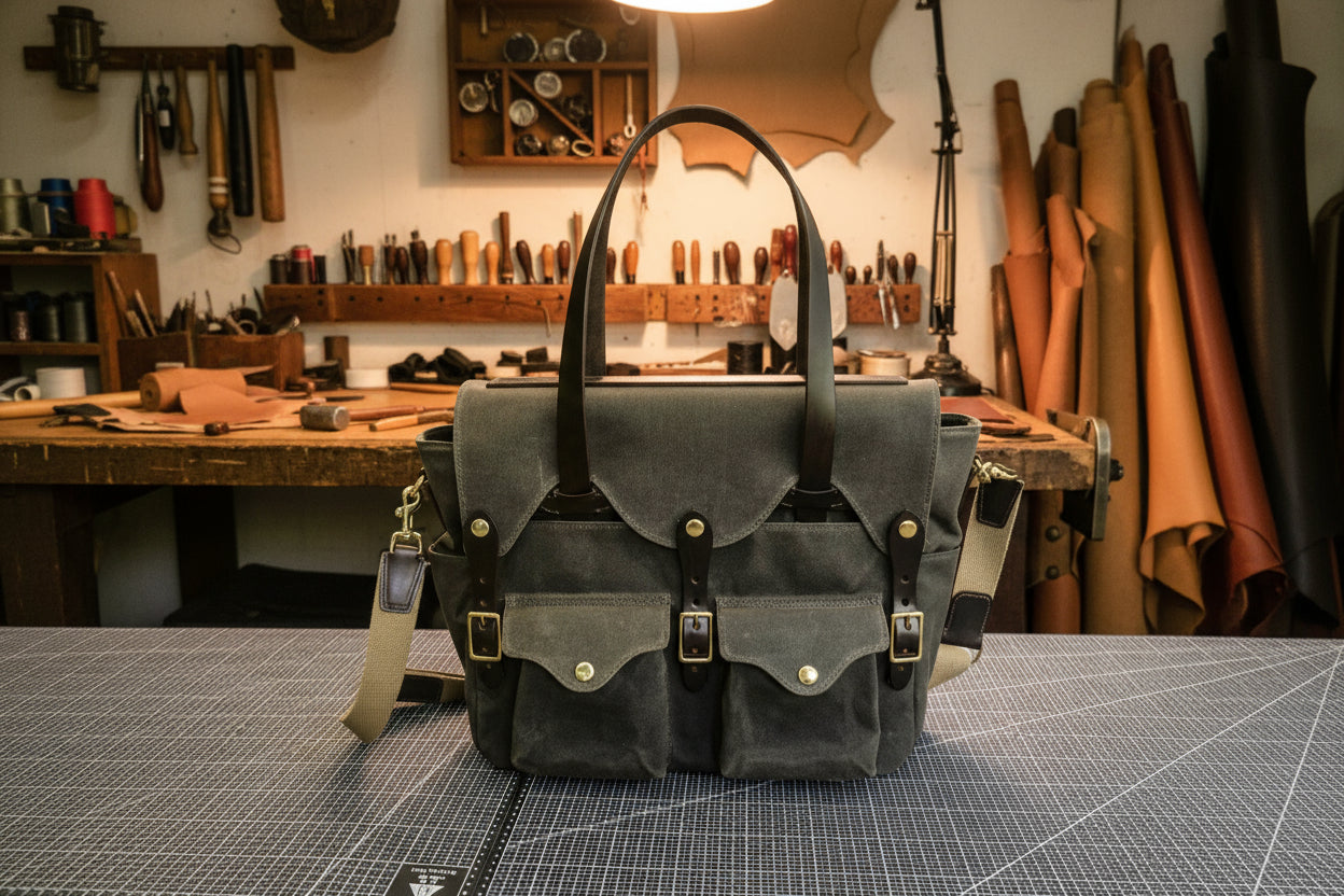 Oil wax canvas handbag/single shoulder crossbody bag