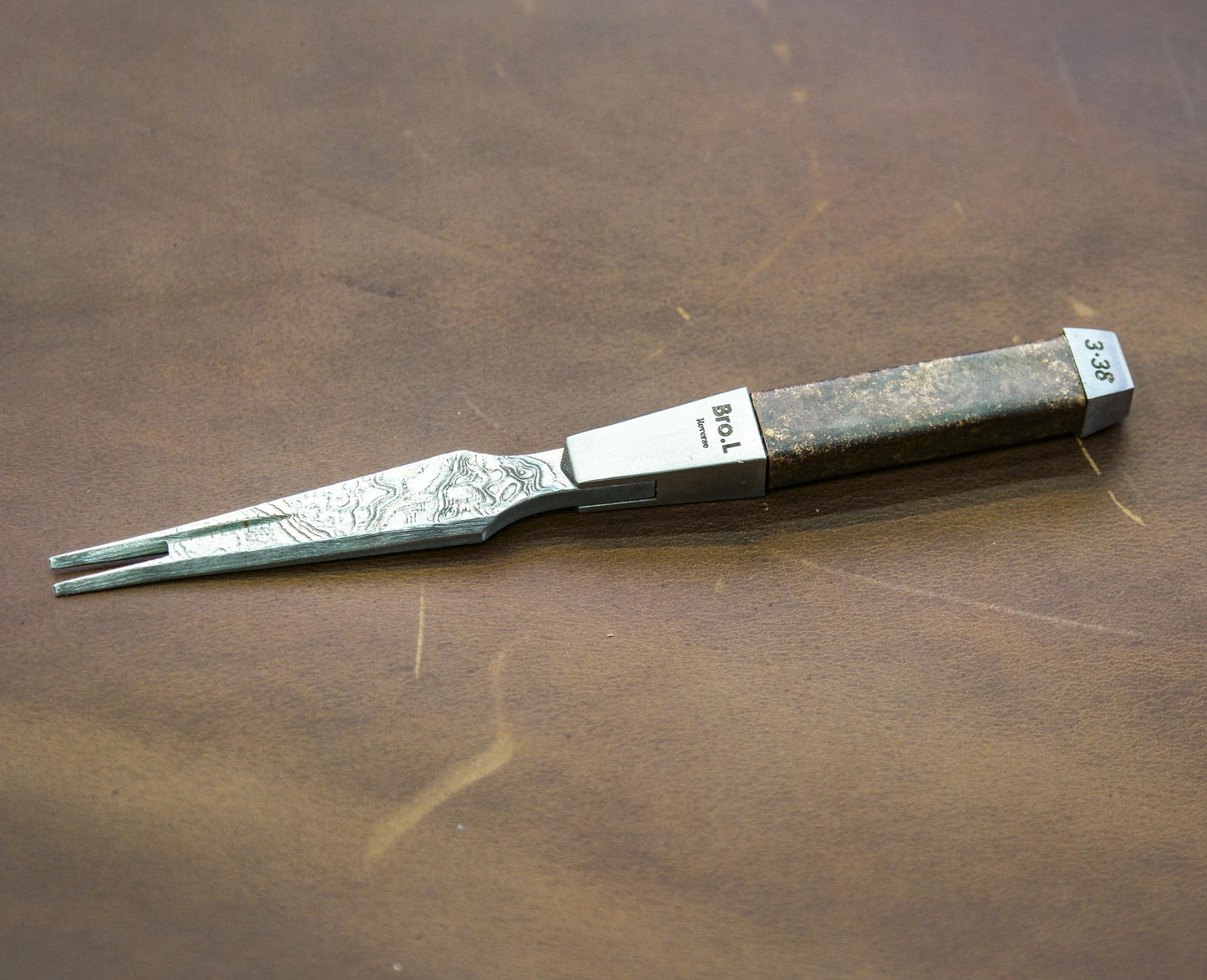 Bro.L Leather Hole Punching Tool 3.38mm 1/2/5/7/9 Claw Tooth Set for DIY Leather Craft