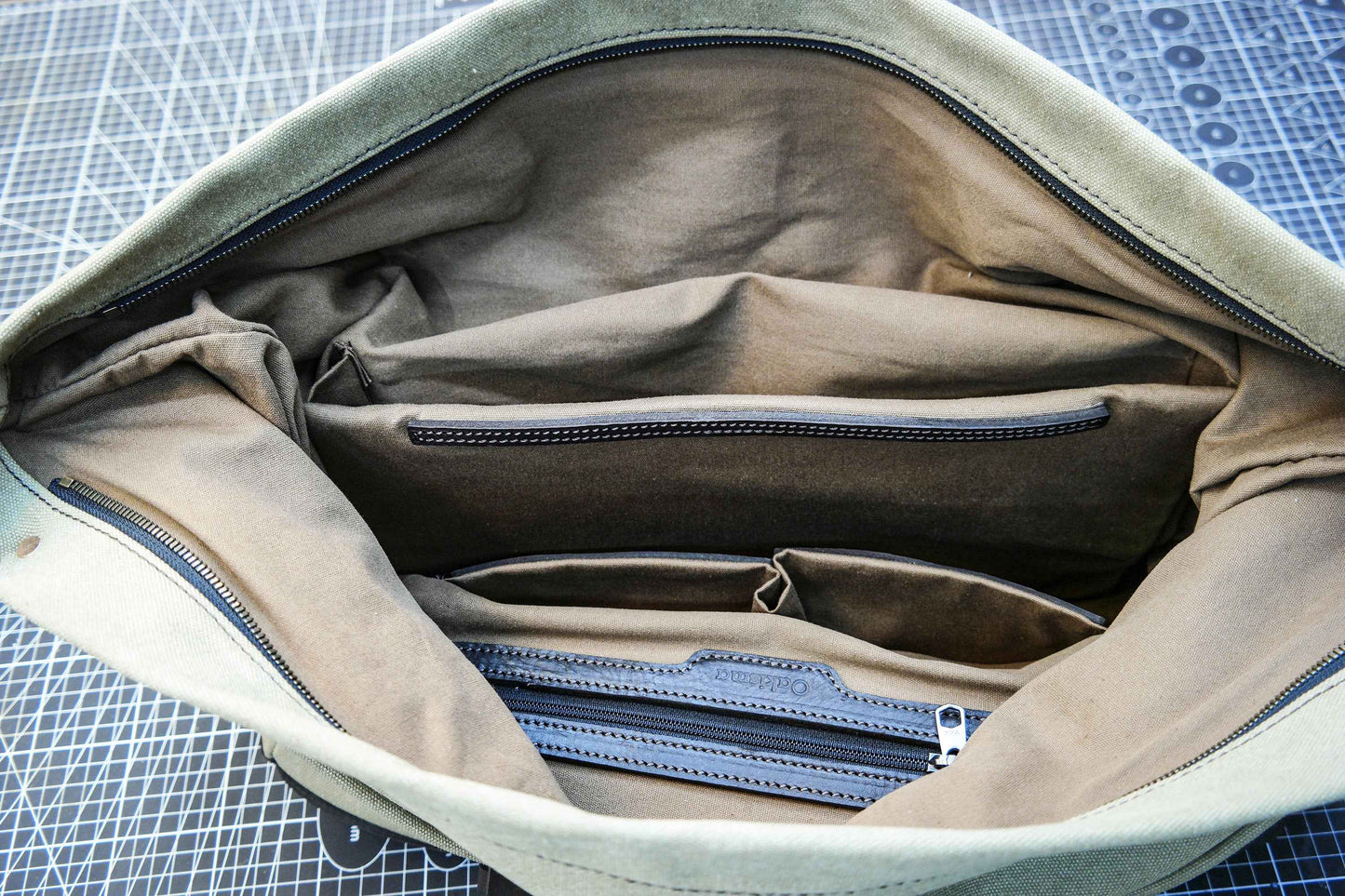 Washed Canvas & Leather Crossbody Messenger Bag PDF Pattern – DIY Bag