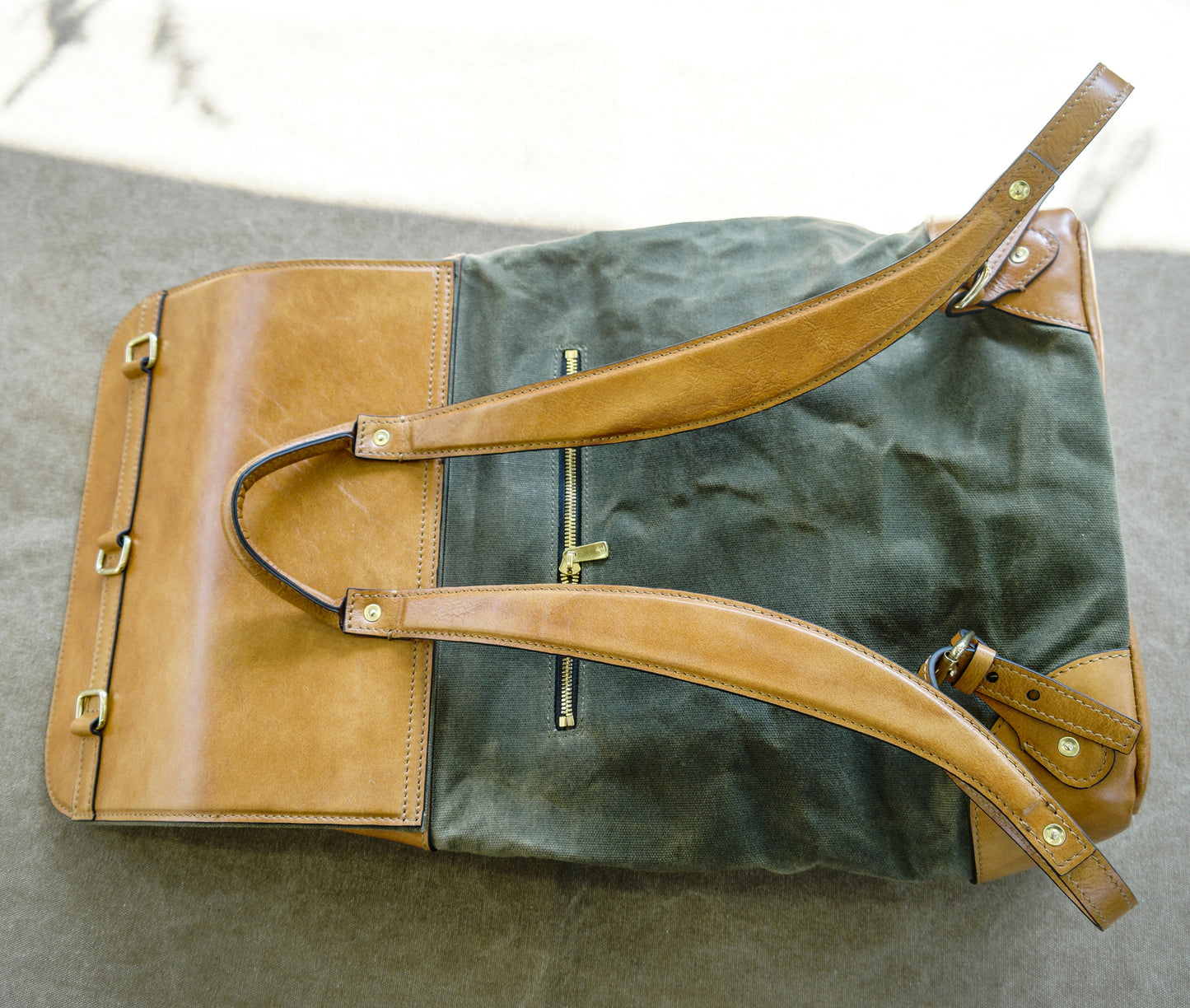 【PDF Pattern】Waxed canvas and vintage leather city backpack; Backpack Pattern PDF Pattern Bag Pattern; Backpack Pattern PDF Pattern Bag Pattern