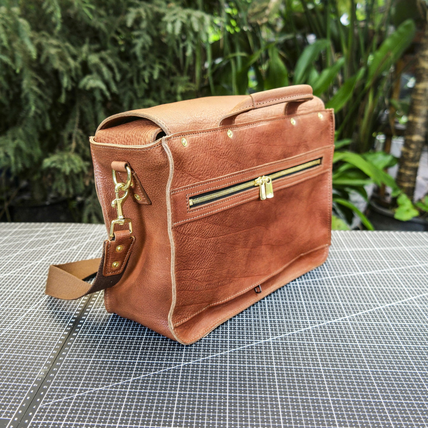 Vintage cowhide messenger bag/shoulder crossbody bag/briefcase/handbag~02#