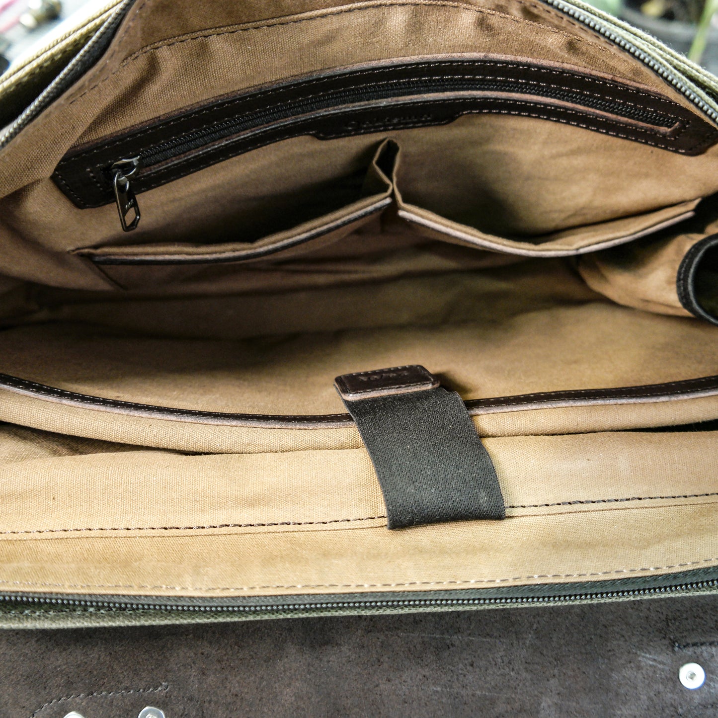 Hand dyed vegetable tanned cowhide canvas messenger bag, crossbody bag, vintage bag