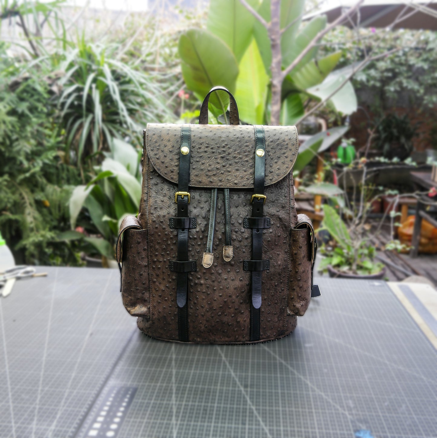 【PDF Pattern】Ostrich patterned cow back backpack PDF pattern