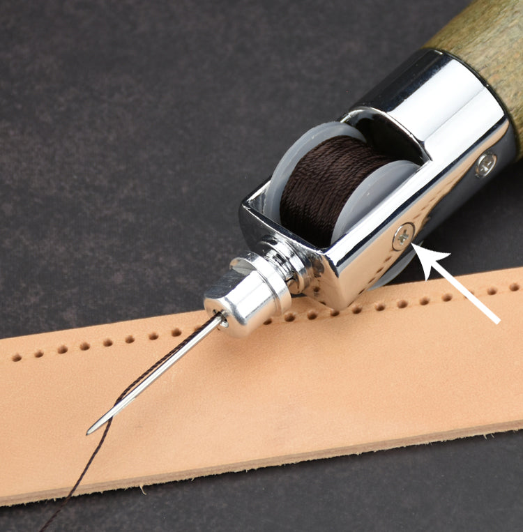 Leather hand sewing machine straight hook awl leather goods hand sewing machine tool Qianjitong diy leather sewing thread with hole awl