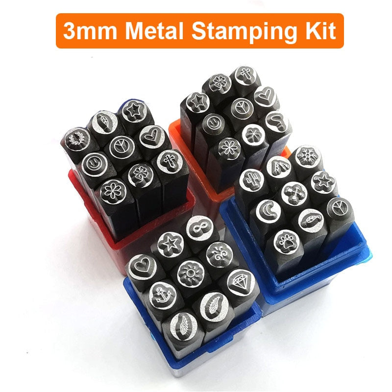 3mm Metal Stamping Set Symbol Steel Punch Custom Logo Pressing Silver