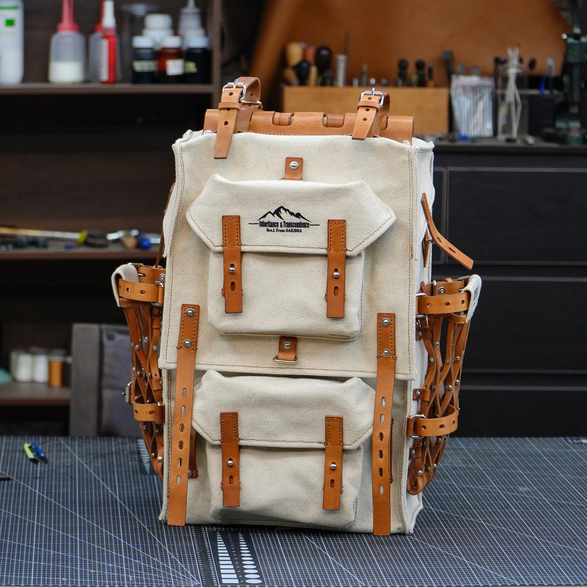 【Physical Pattern】 Wax Canvas Backpack - leather backpack pattern,canvas backpack pattern,&nbsp;backpack pattern