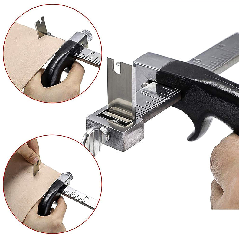 Aluminum handle belt cutter, leather rope cutting machine, hand made leather goods DIY, hand sewn leather tools, and slitting machine
