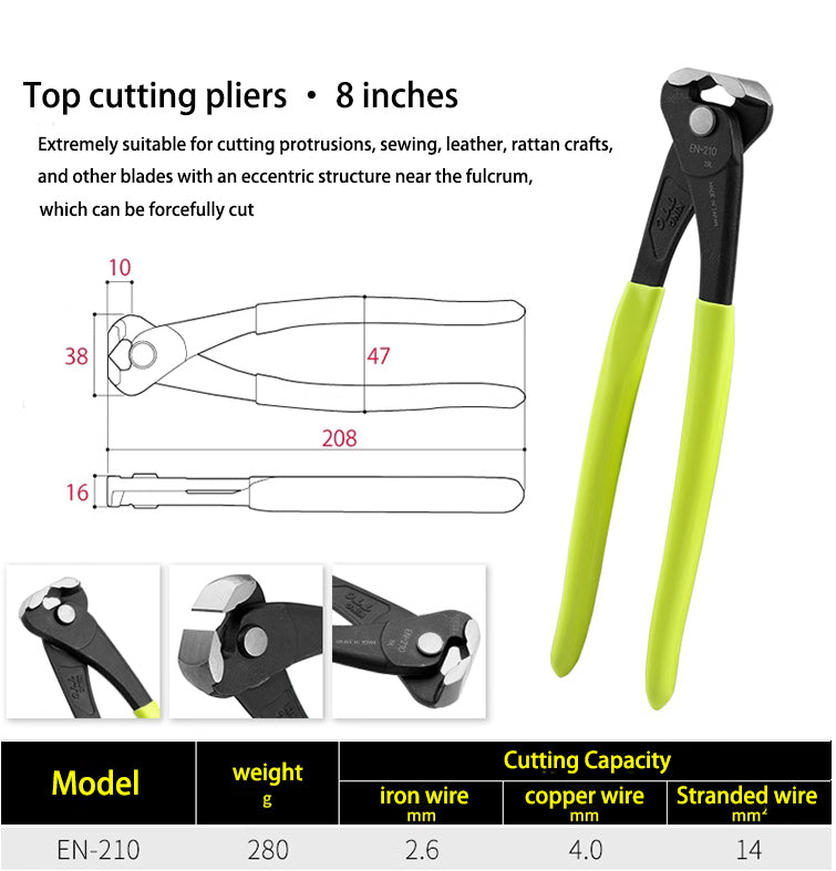 Top cutting pliers 8''/6''/4.5'' Copper rivet scissors, Rivet cutter