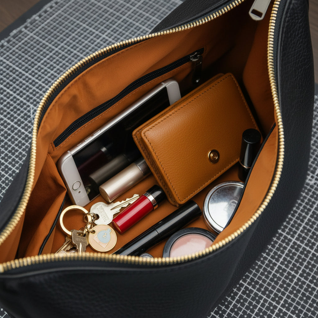 Ladies' cowhide single shoulder handbag pattern