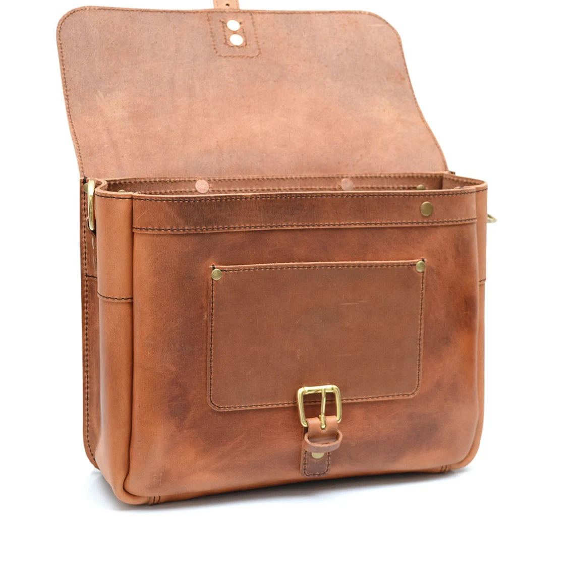 [PDF Pattern] Vintage US Postal Messenger Bag | Mens Leather Laptop Satchel, Fits 13 or 15 Macbook | Womens Distressed Crossbody Mail Bag | Copper Rivets