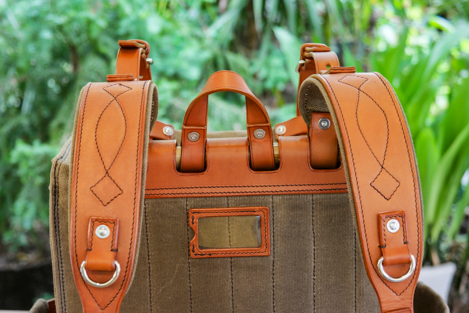 avenue a vintage travel canvas backpacks Vintage Oil Wax Canvas Backpack