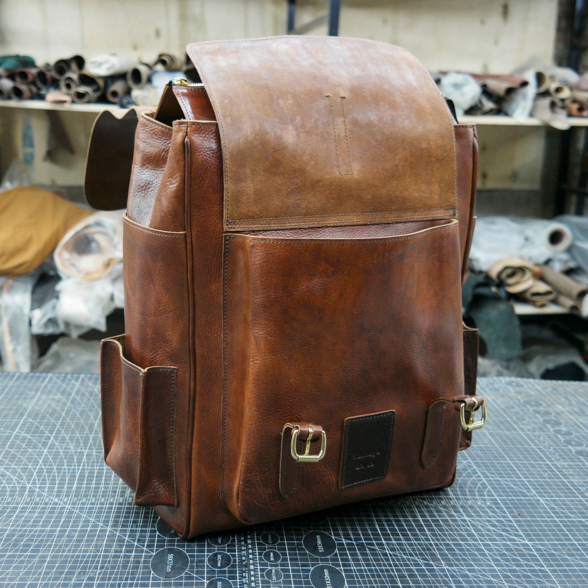 【 Backpack Pattern】  Vintage cowhide handmade backpack pattern/knapsack pattern SG-141#