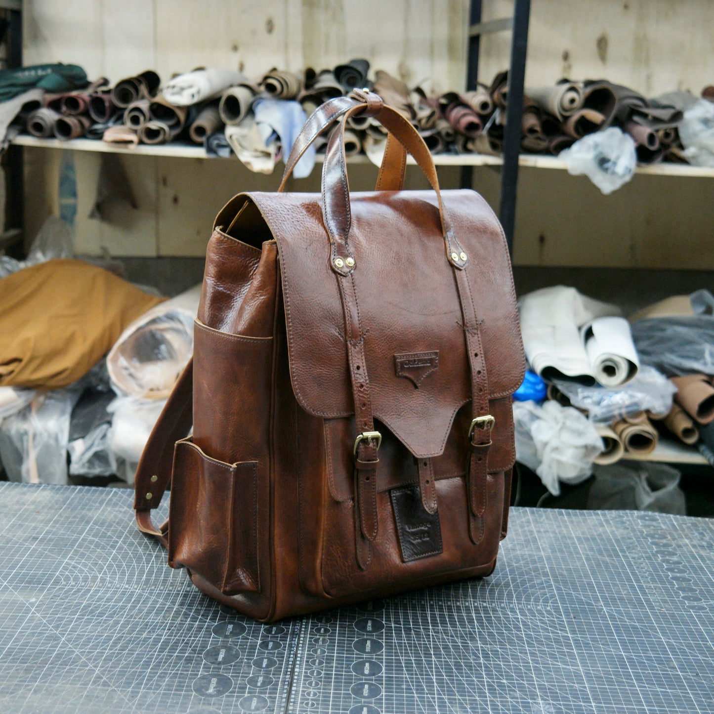 【 Backpack Pattern】  Vintage cowhide handmade backpack pattern/knapsack pattern SG-141#