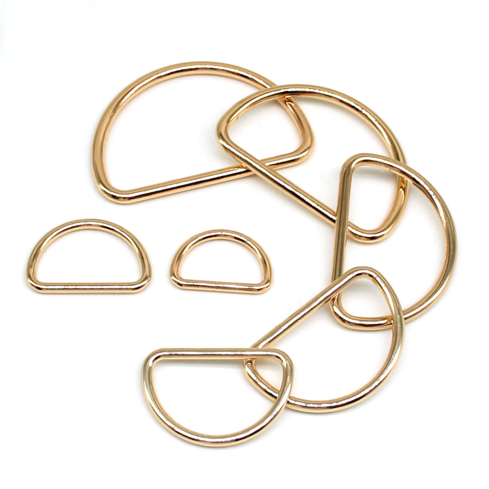 10pcs/lot half-rings Multi-Purpose Alloy Round D ring Handmade DIY Accessories for Luggage Belt Dog Leashes Handbag Shoes
