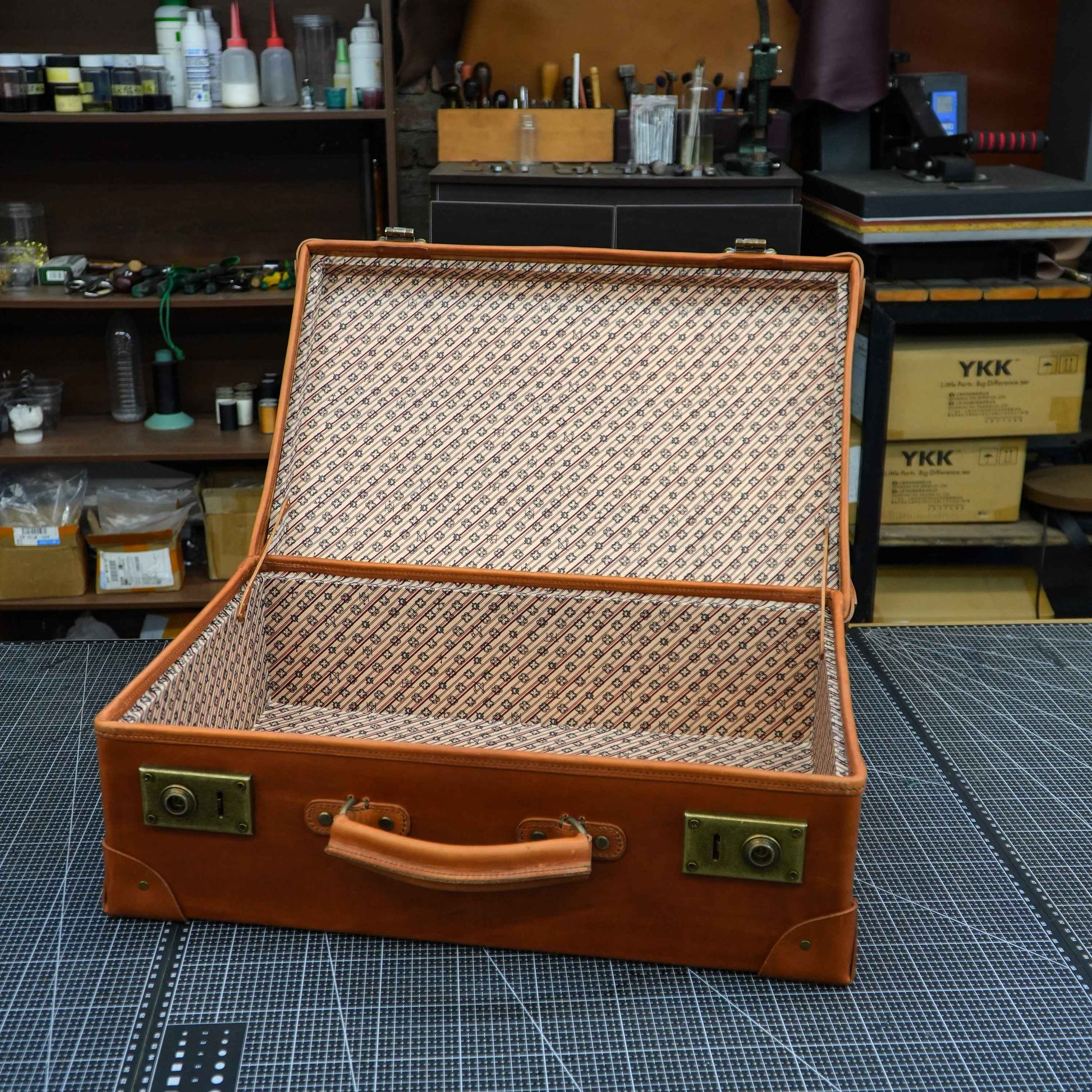 【Suitcase Pattern】 Cowhide solid wood suitcase pattern Box pattern /Handheld suitcase Pattern/Luggage Suitcase Pattern/travel suitcase pattern