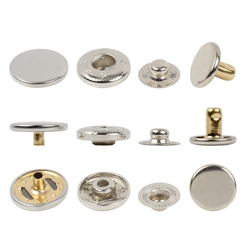 50sets Metal Snap Buckle Press Studs 831 633 655 Snap Button Fasteners Sewing Le - Foto 11
