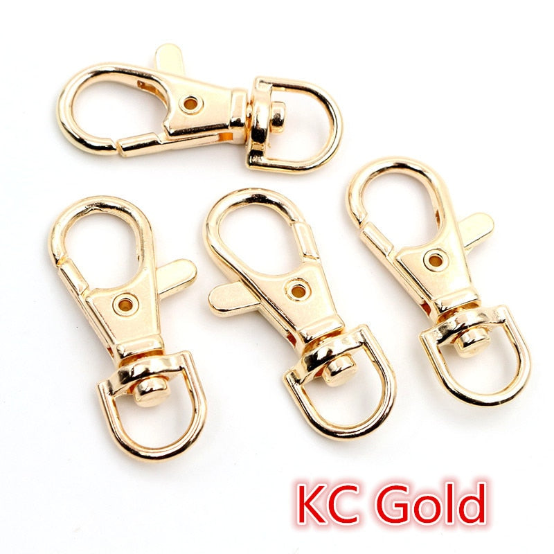 10pcs/lot 32mm 36mm 38mm Bronze Rhodium Gold Silver Plated Jewelry Findings,Lobster Clasp Hooks for Necklace&Bracelet Chain DIY
