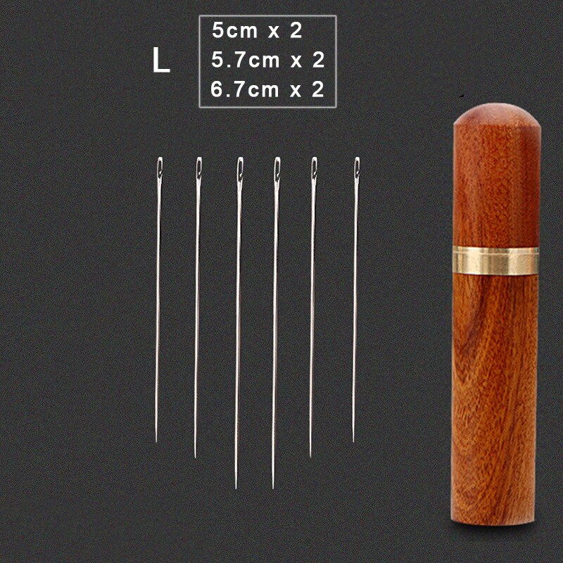 Blind Sewing Needles Easy Self Threading Side-Hole Needlework Tools With Portable Box Holder Elder Children Handmade Embroidery