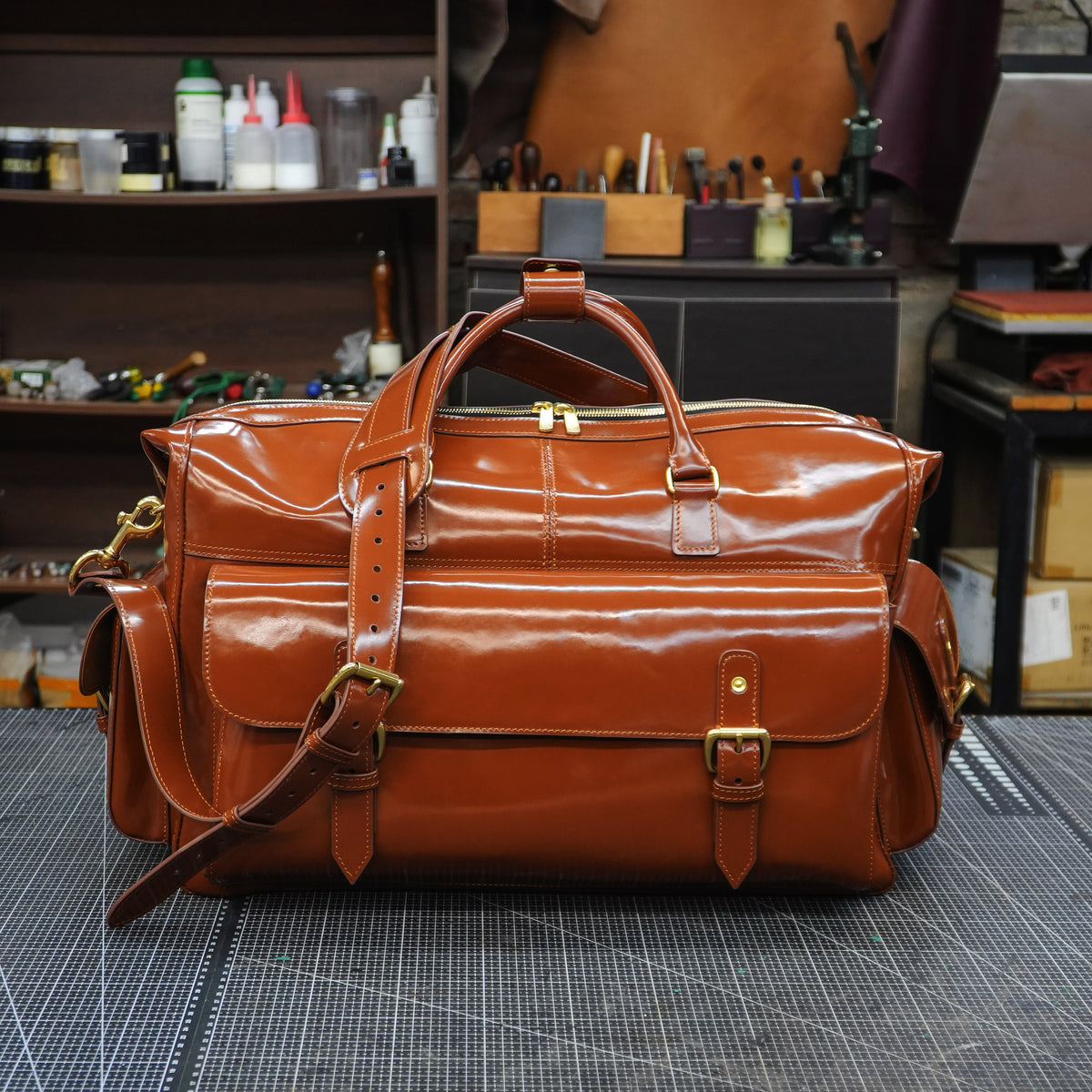 Handmade Cowhide Leather Travel Suit Duffle Bag - SG-158#
