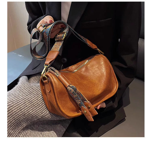 Women's commuting bag autumn and winter large capacity high-end crossbody bag genuine leather women's bag