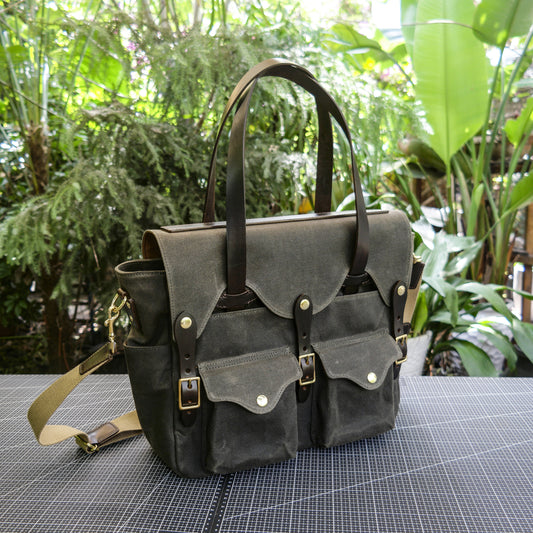 Oil wax canvas handbag/single shoulder crossbody bag