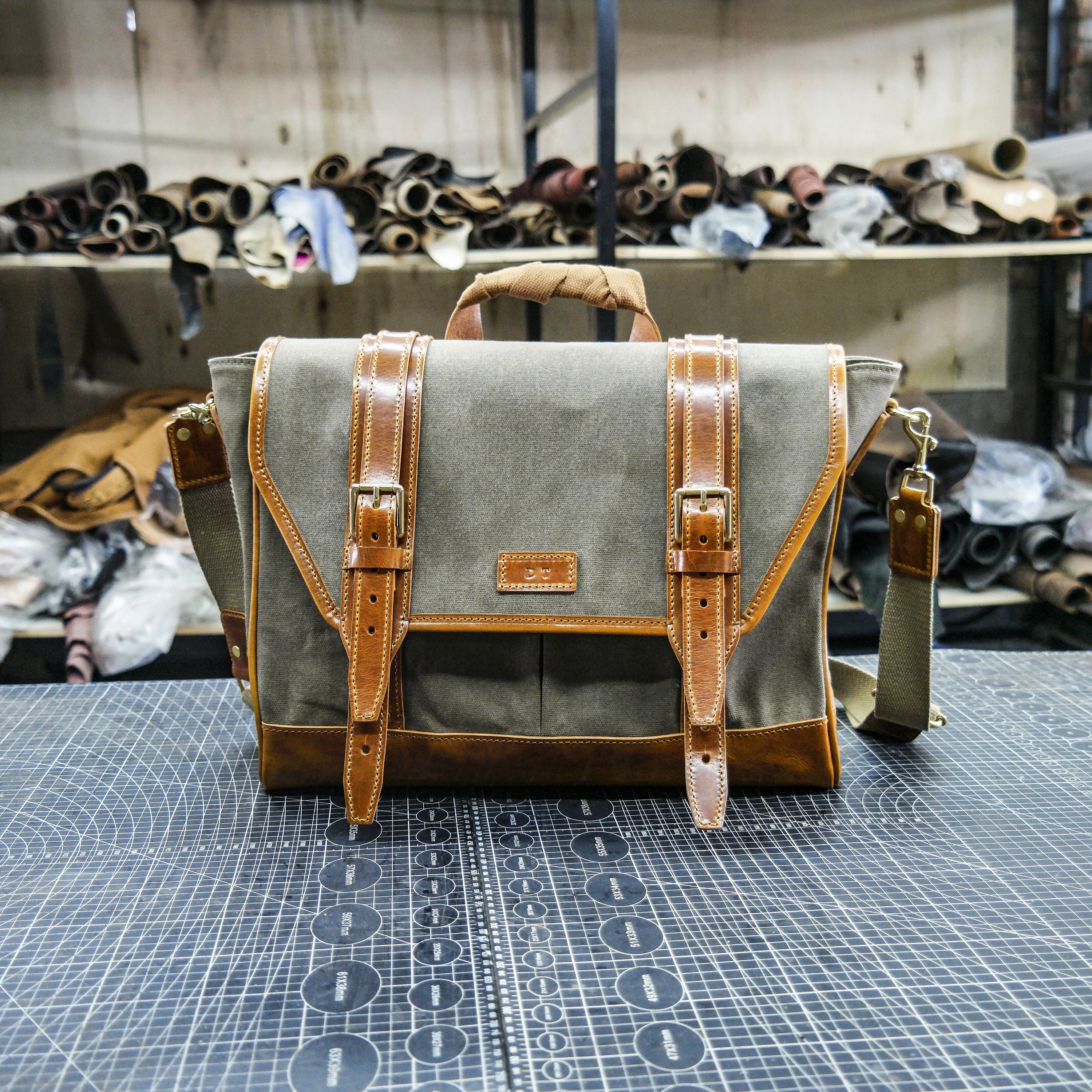 【PDF Pattern】 Cowhide oiled wax canvas shoulder bag/shoulder bag patte