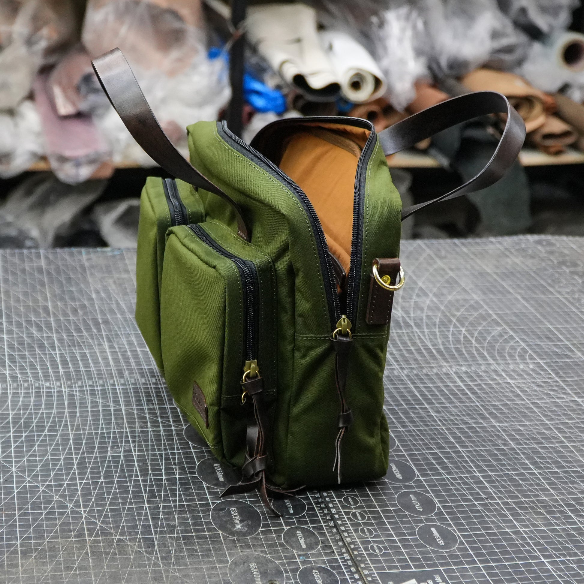 【PDF Pattern】Nylon fabric+cowhide single shoulder crossbody bag/shoulder bag pattern/crossbody bag pattern/briefcase pattern/messenger bag pattern/