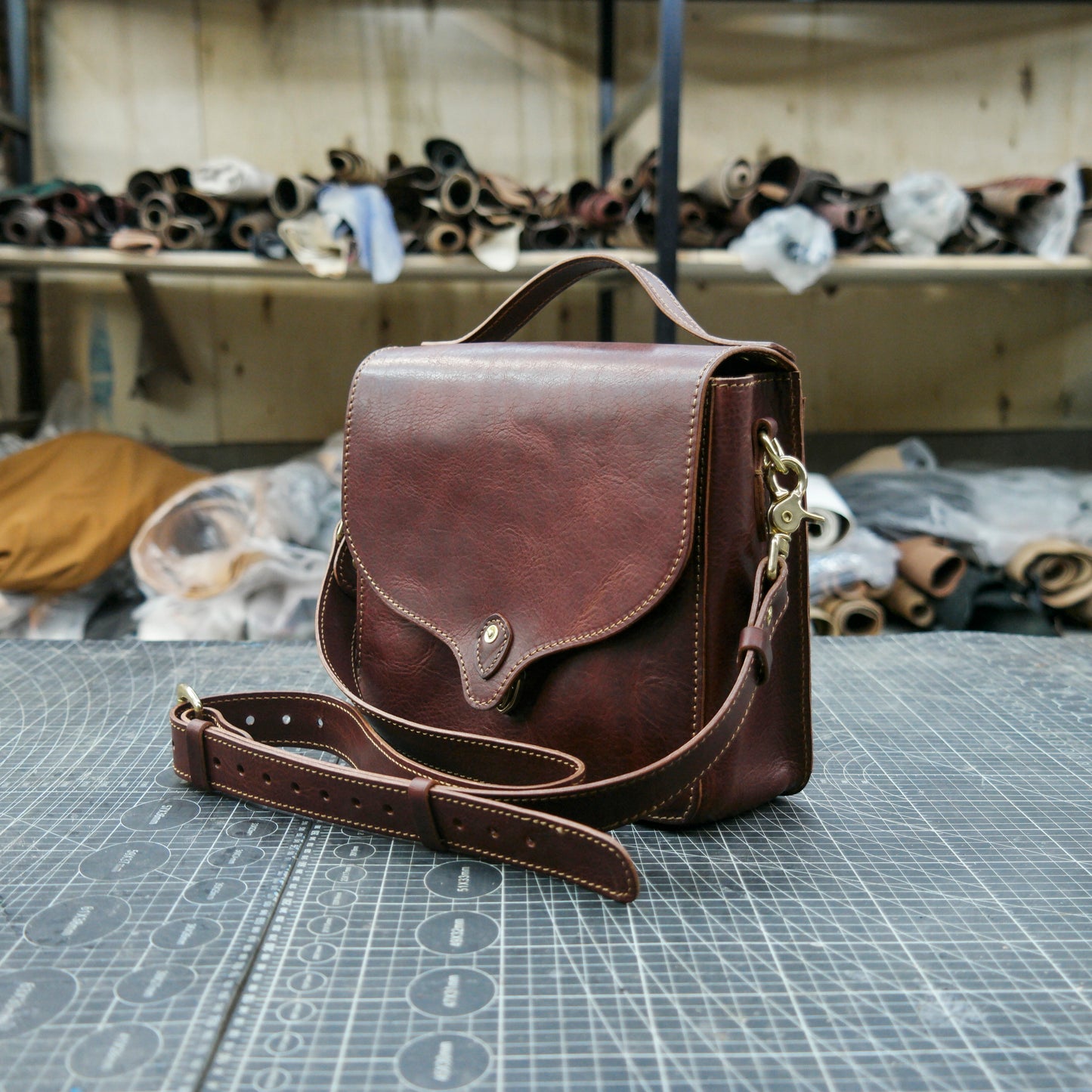 【PDF Pattern】Vintage leather handbag with single shoulder crossbody bag pattern SG-140#