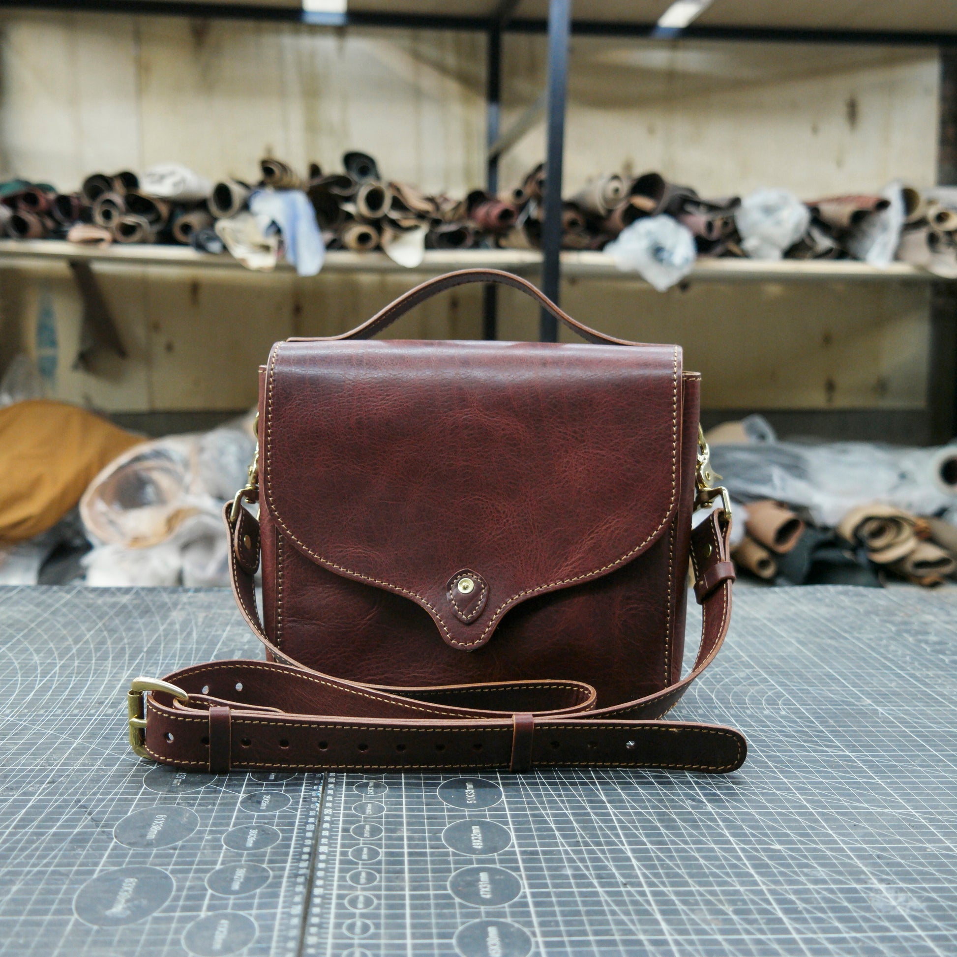 【PDF Pattern】Vintage leather handbag with single shoulder crossbody bag pattern SG-140#