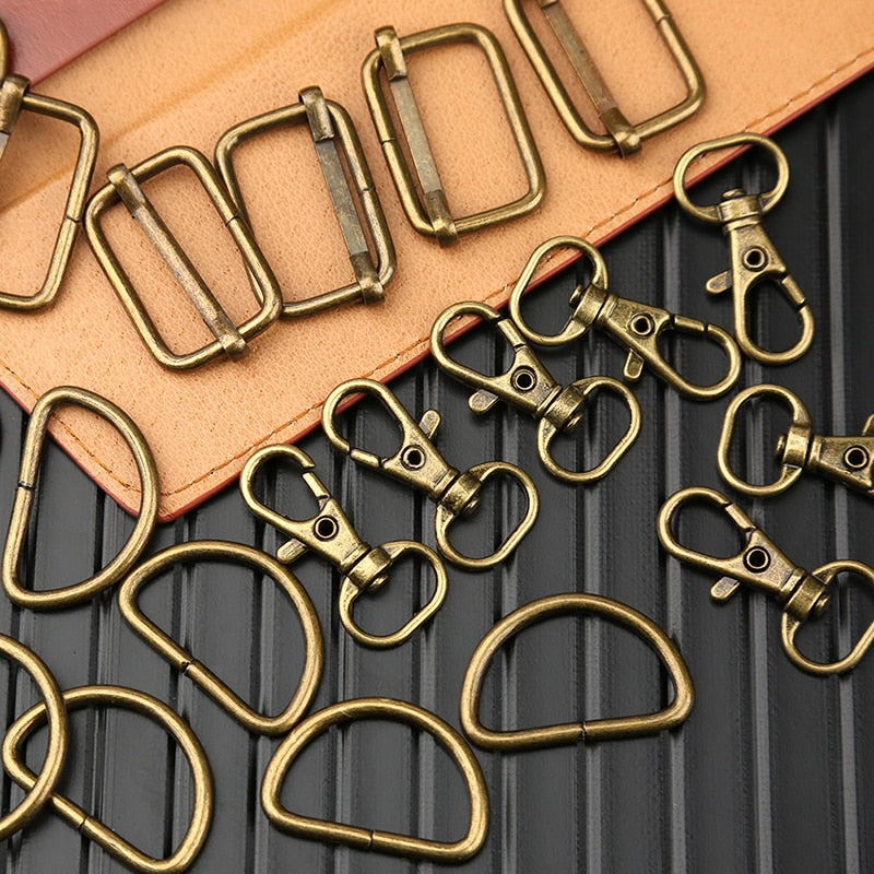 30PCS Adjuster Buckle Belt Key Chain Slide Buckle Middle Center Bar for Bag Strap Belt Webbing and Leather Strap Making