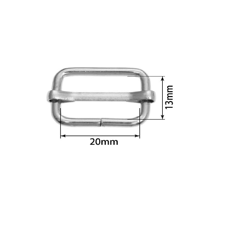 20pcs/lot Metal square ring buckles Strap Slider Adjuster for Bags Garment Leather Accessories DIY Needlework