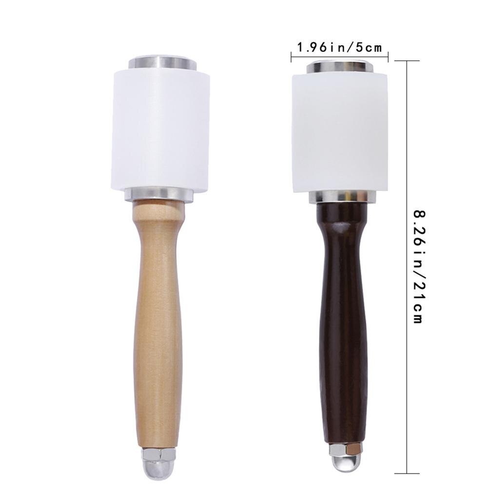 Leathercraft Wooden Handle Nylon Hammer Diy Handmade Leather Carving Hammer Mallet Tool For Diy Stamping Sewing