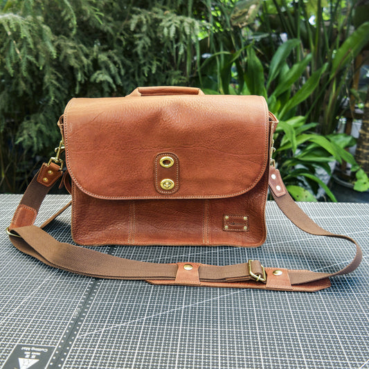 Vintage cowhide messenger bag/shoulder crossbody bag/briefcase/handbag~02#