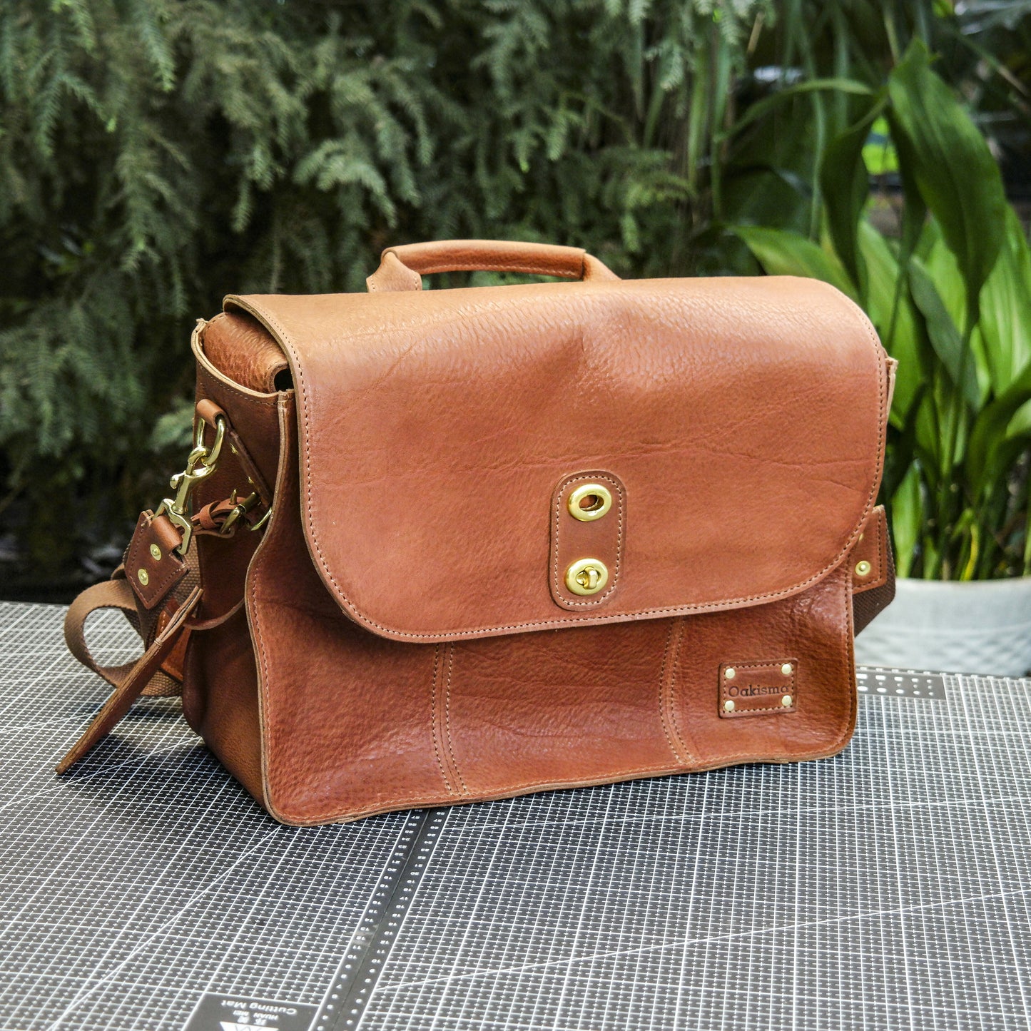 Vintage cowhide messenger bag/shoulder crossbody bag/briefcase/handbag~02#