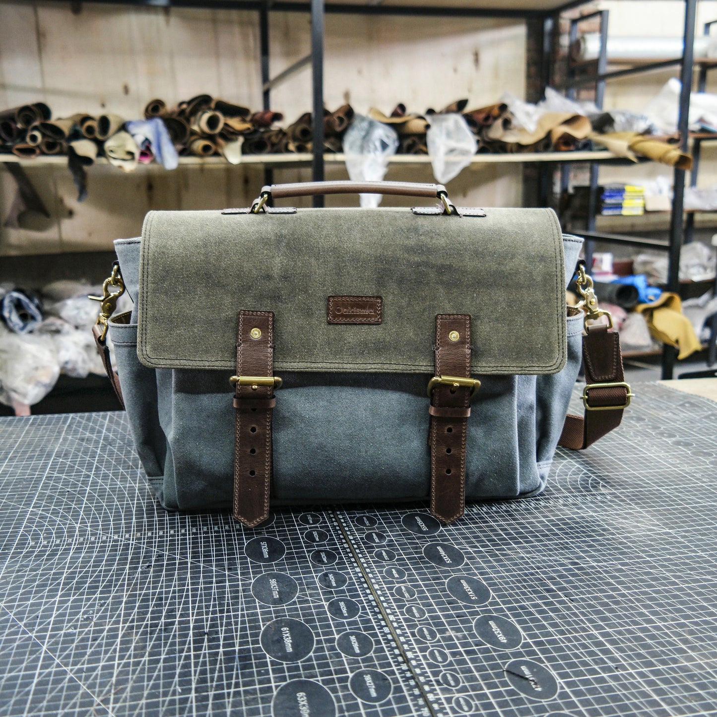 【PDF Pattern】Handmade waxed canvas shoulder crossbody bag/canvas hand-held briefcase/shoulder bag pattern/crossbodybag pattern/briefcase pattern/messengerbag pattern/canvasbag pattern