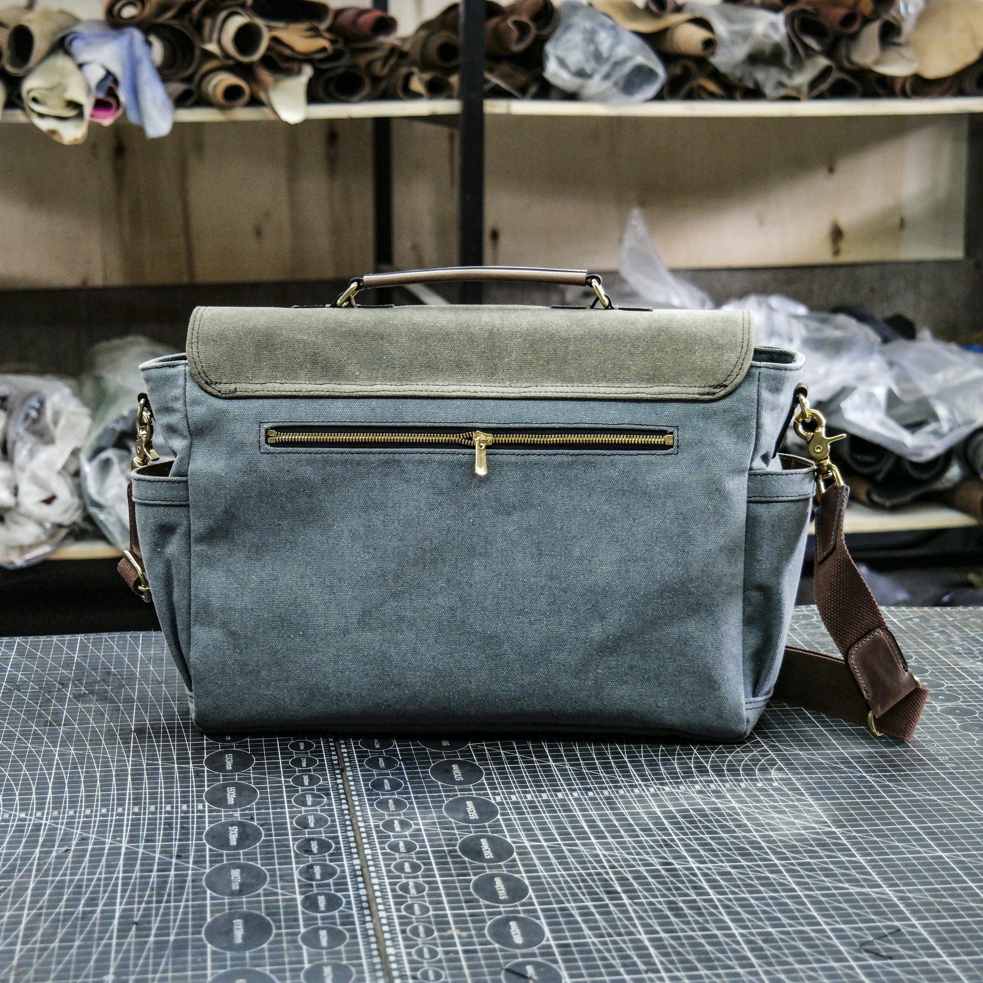 【PDF Pattern】Handmade waxed canvas shoulder crossbody bag/canvas hand-held briefcase/shoulder bag pattern/crossbodybag pattern/briefcase pattern/messengerbag pattern/canvasbag pattern