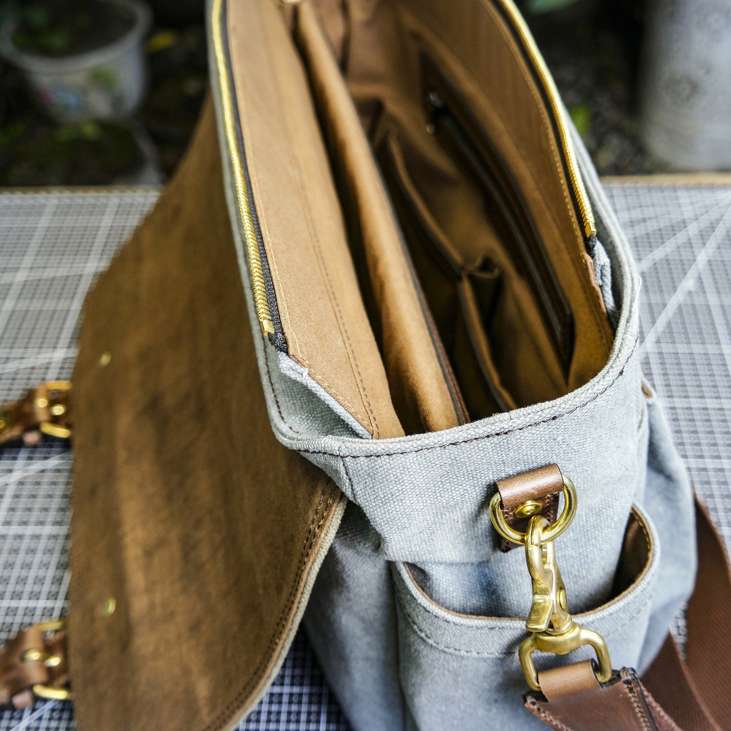 【PDF Pattern】Handmade waxed canvas shoulder crossbody bag/canvas hand-held briefcase/shoulder bag pattern/crossbodybag pattern/briefcase pattern/messengerbag pattern/canvasbag pattern