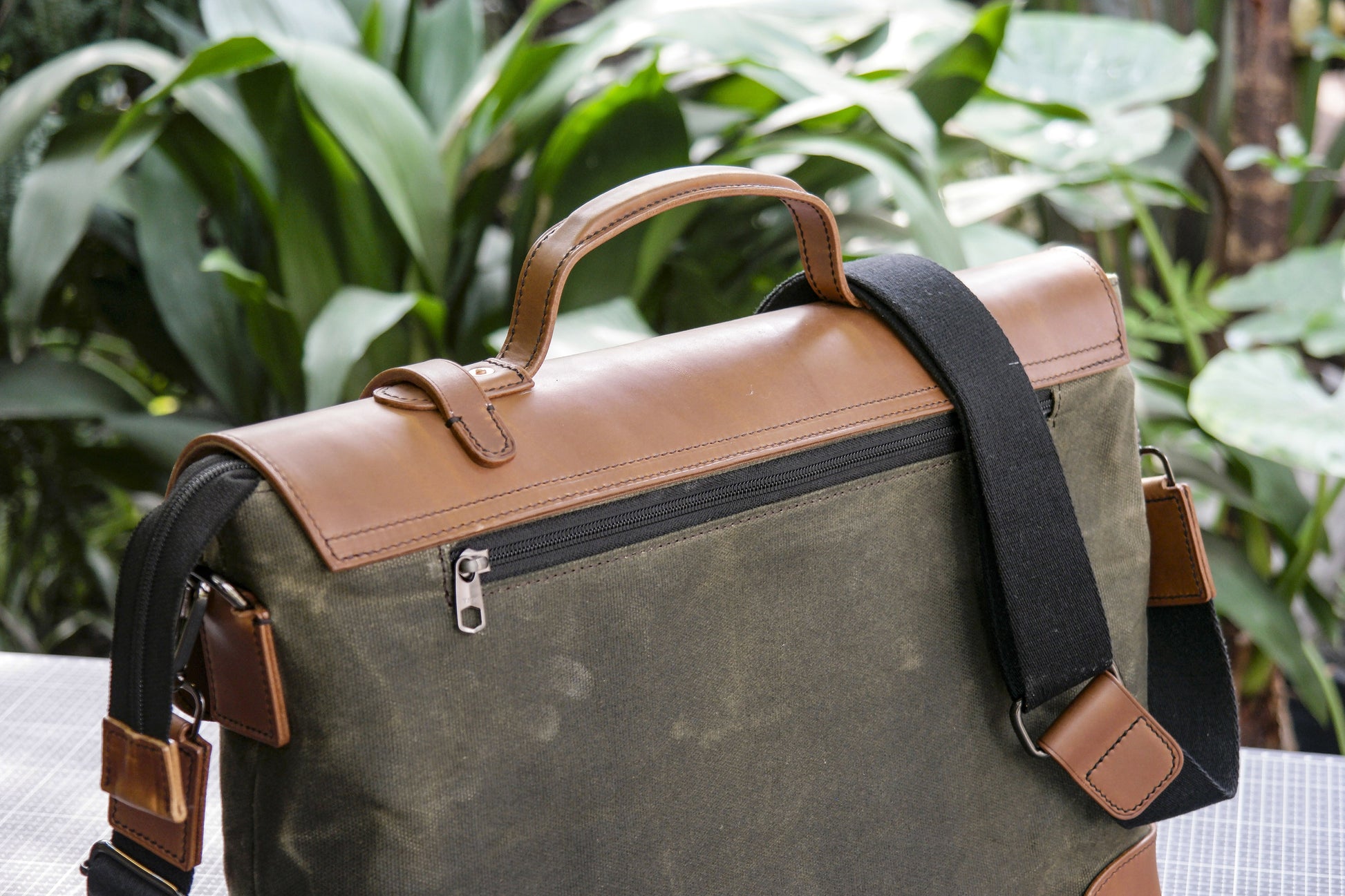 【PDF Pattern】Leather messenger bag pattern/Oil wax canvas laptop bag
