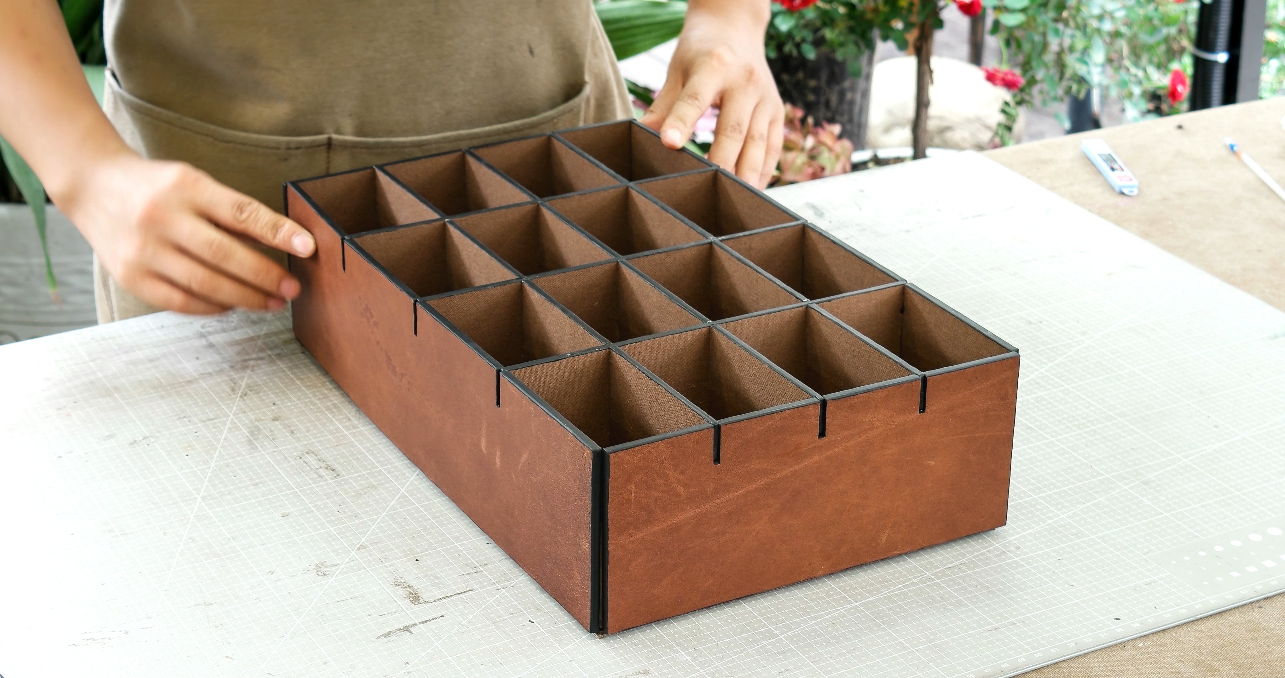 Tool storage leather box pattern, leather paper box pattern, leather s
