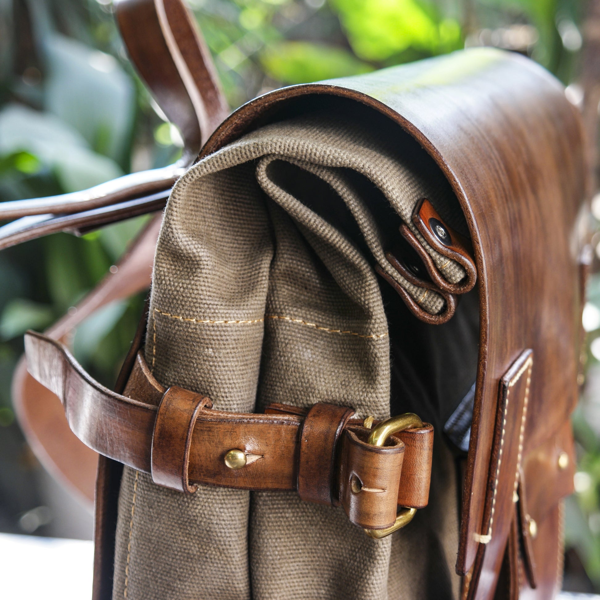 Retro Leather & Wax Canvas Backpack PDF Pattern SG-34