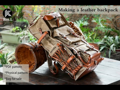 Physical Pattern Leather backpack pattern Vintage Backpack Pattern