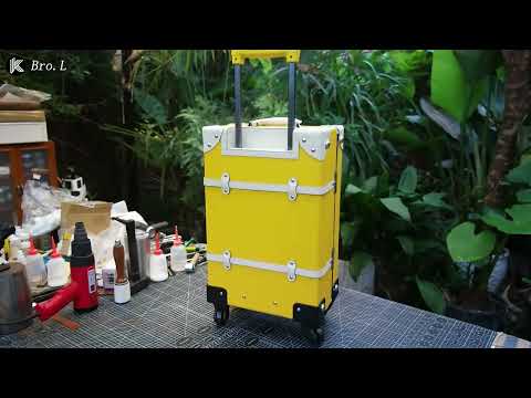 【PDF Pattern】 Trolley suitcase with tugboat/solid wood leather suitcase Pattern