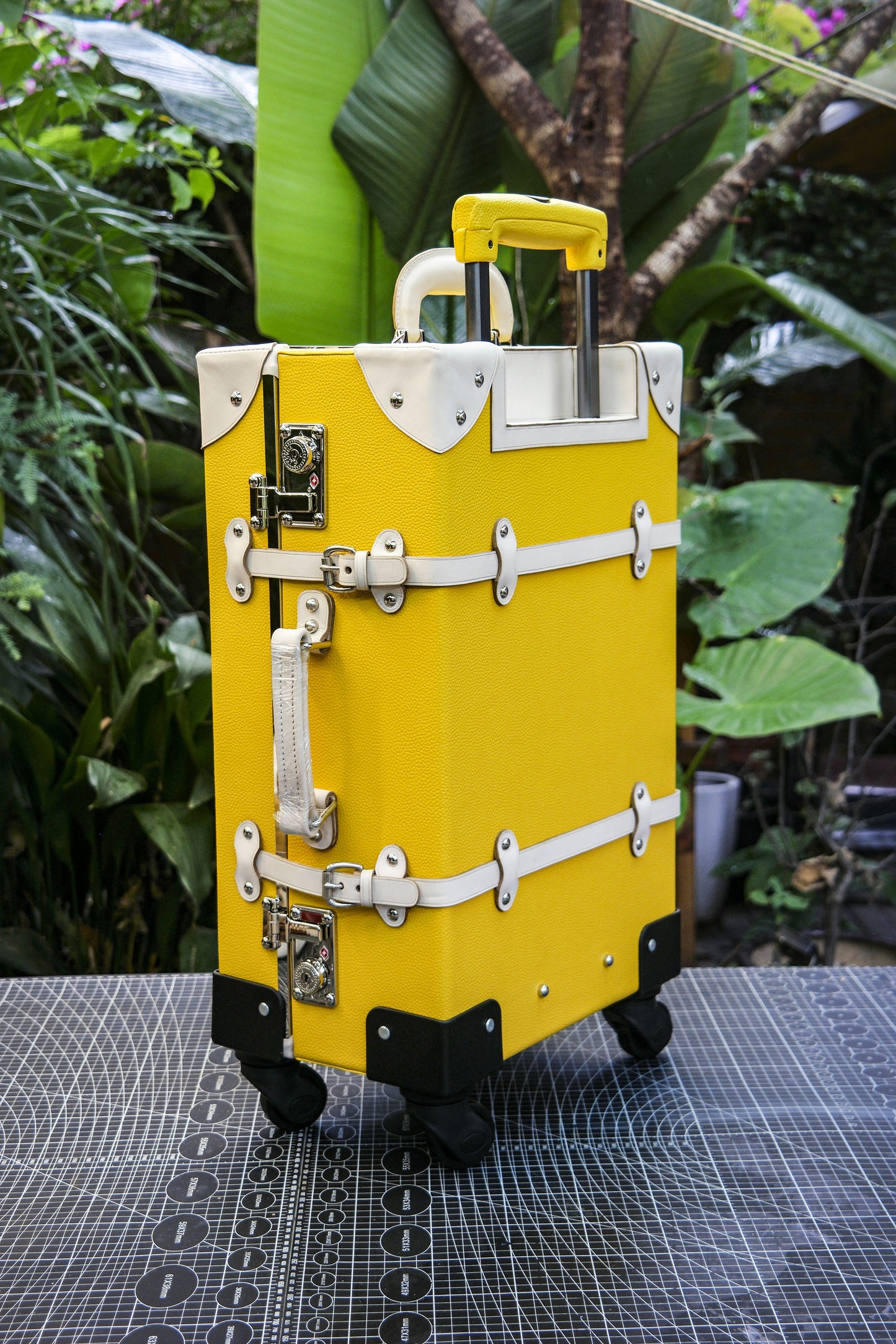 【PDF Pattern】 Trolley suitcase with tugboat/solid wood leather suitcase Pattern