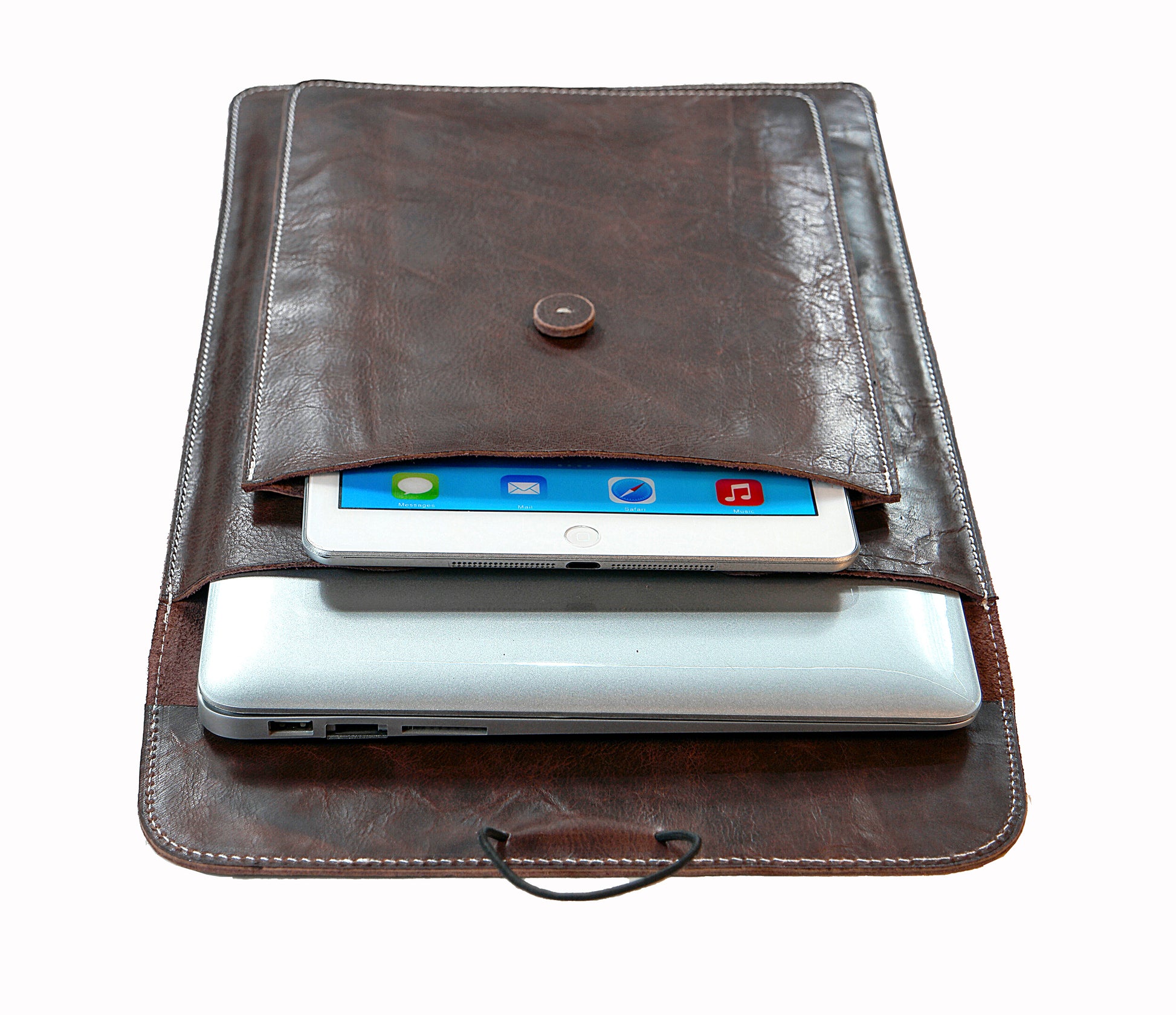 leather laptop cover, MacBook Pro 13/14 / 15/16/17/17.5 inch case/sleeve,The outer bag can be placed Ipad 7.2/10.2/11/12 inch case/sleeve, Made of 100% full oil wax leather/real cow leather