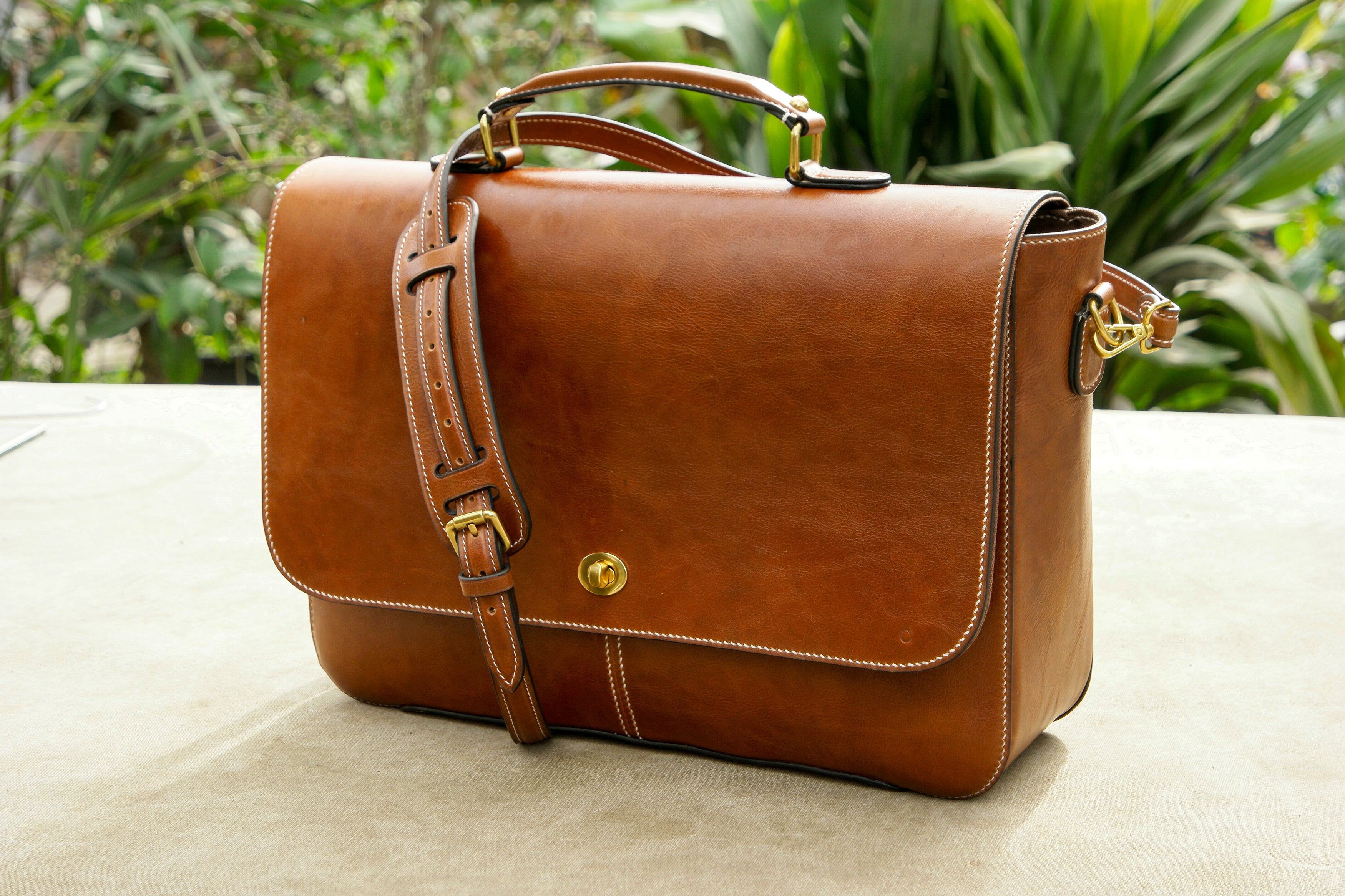 【PDF/Dxf Pattern】Men's Leather Briefcase Pattern, Messenger Bag Patter